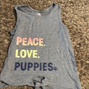 Justice Gray and Blue Tank Tops with Positive Prints